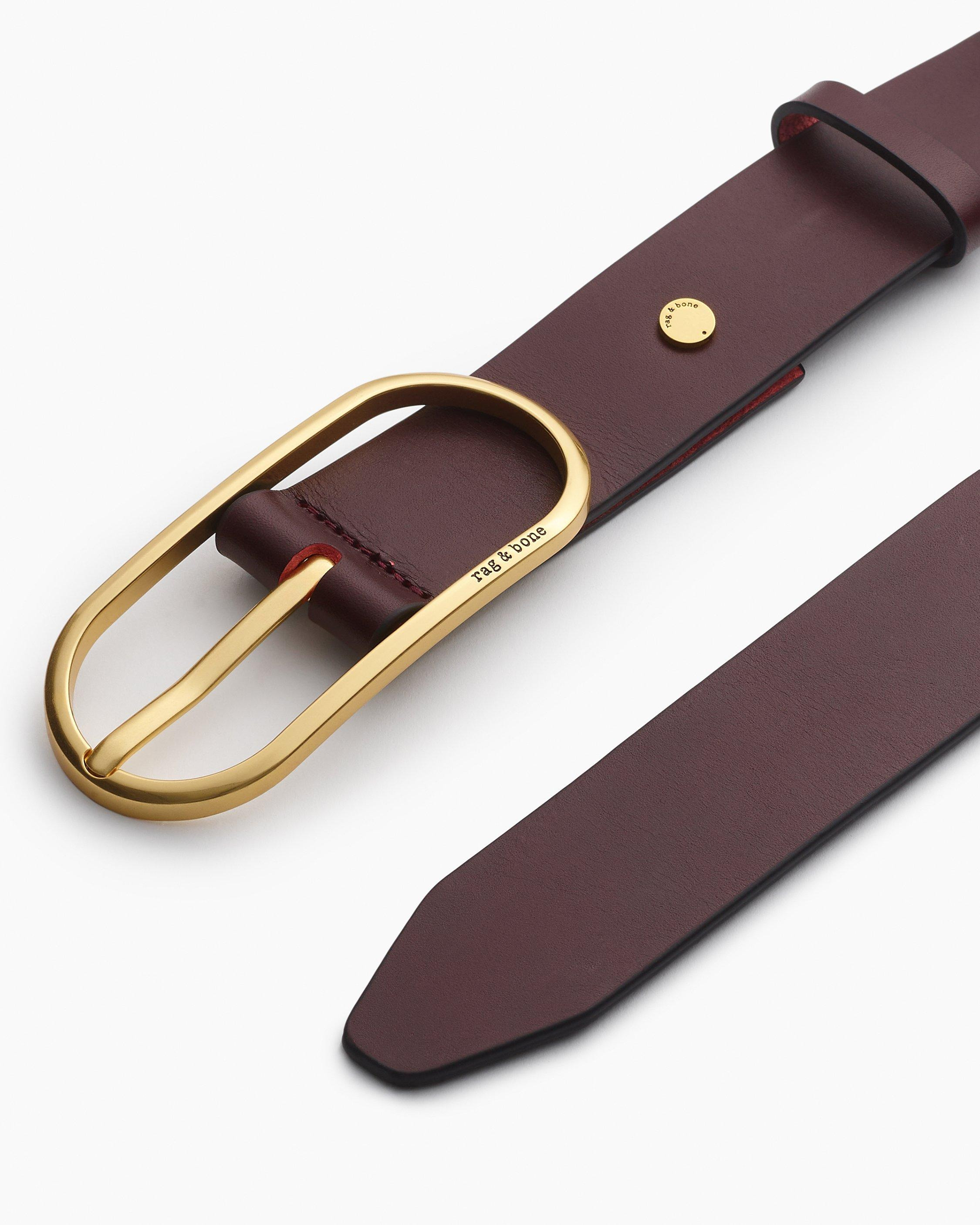 Rounded Rebound Leather Belt - 3
