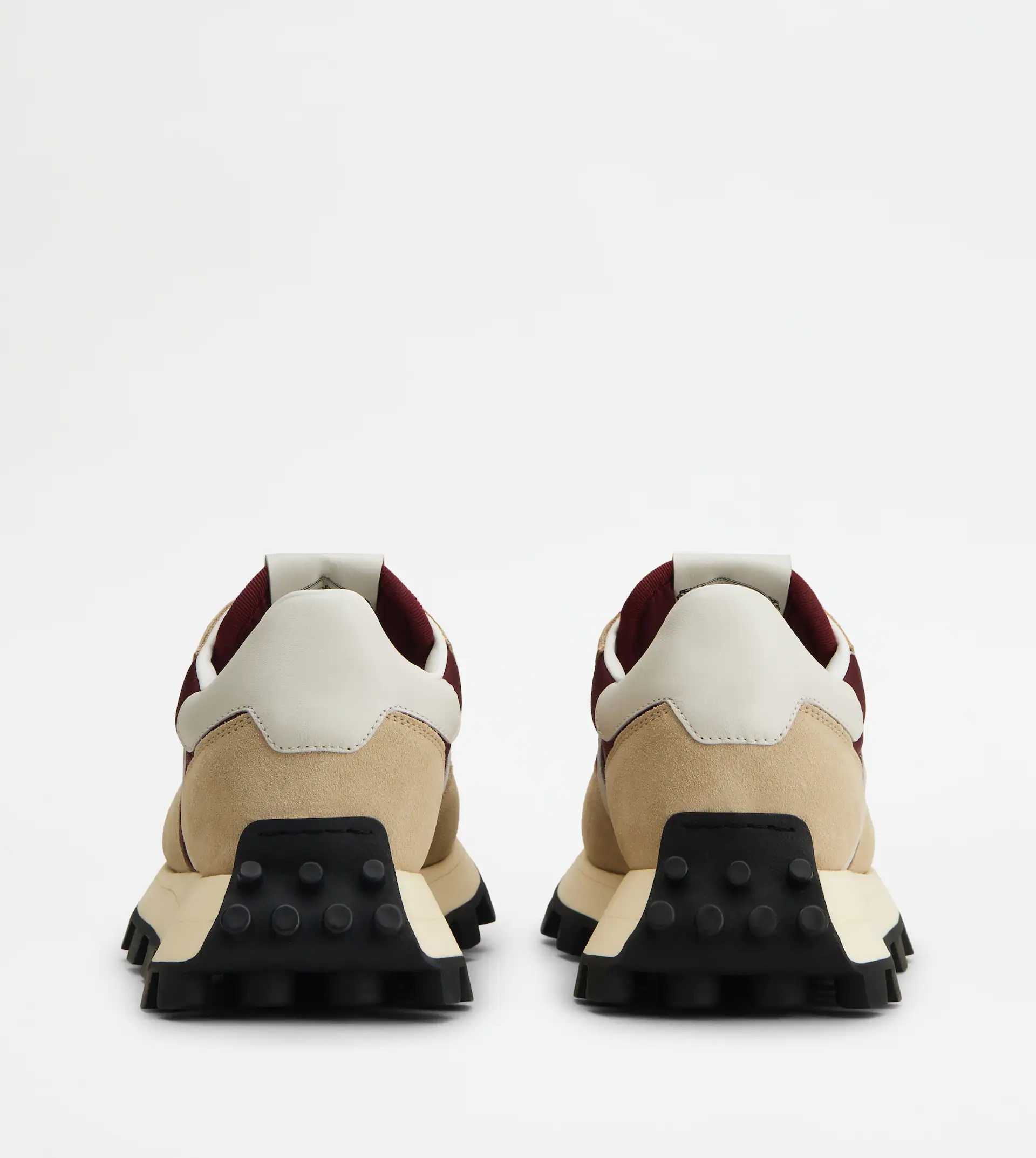 SNEAKERS TOD'S 1T IN SUEDE AND FABRIC - BEIGE, BURGUNDY, WHITE - 2