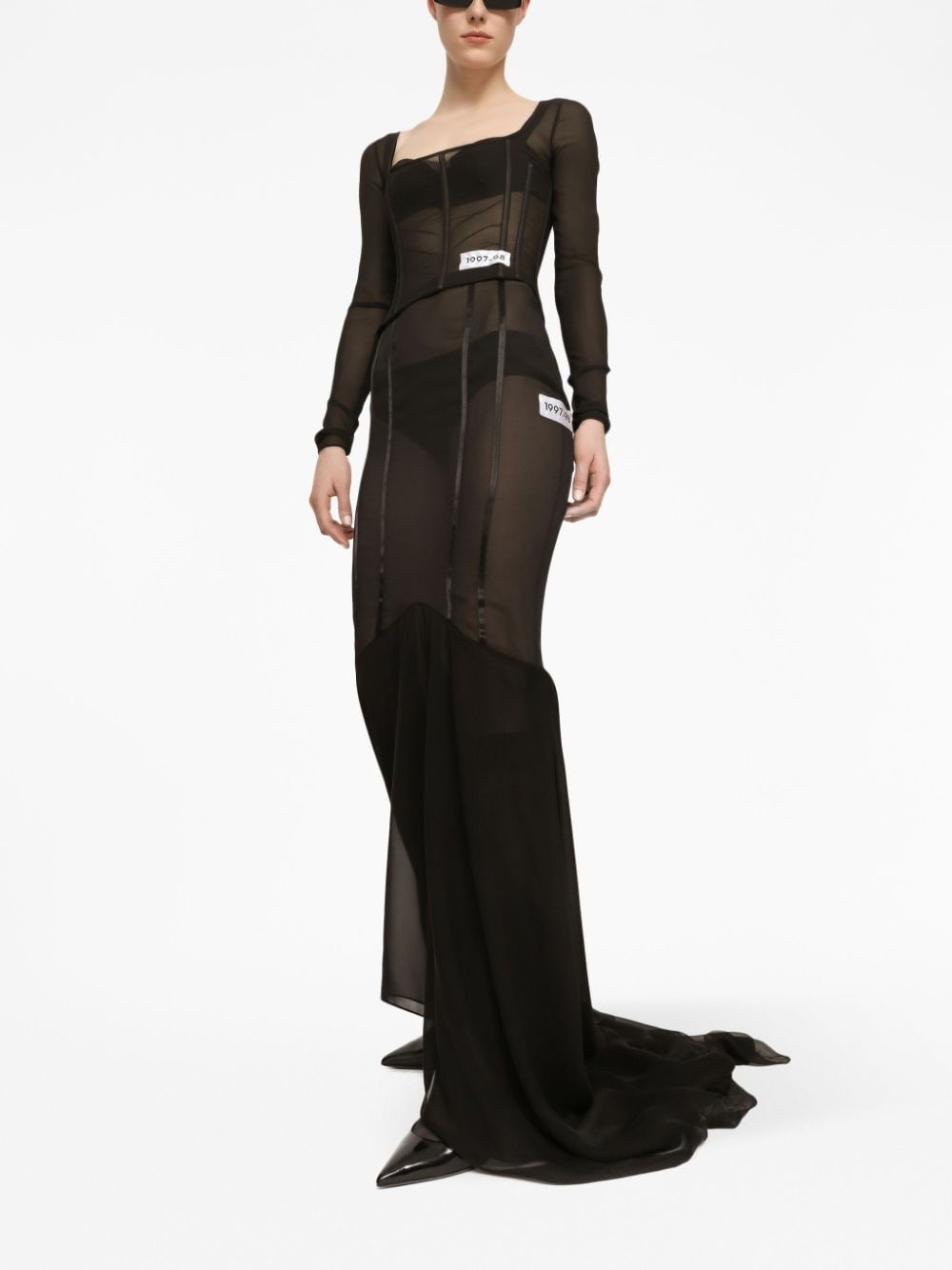 draped mermaid maxi skirt - 2