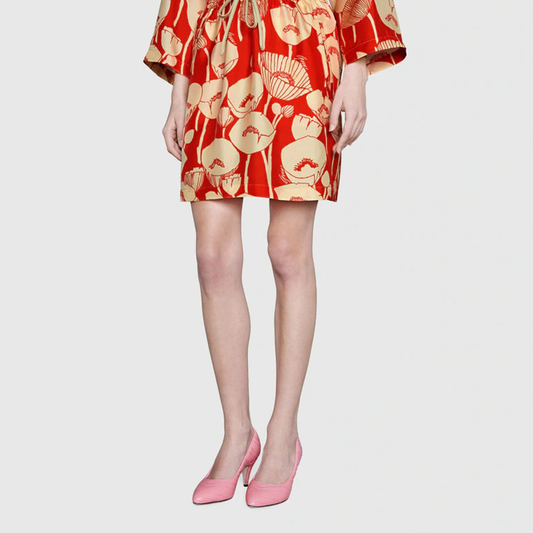 (WMNS) Gucci Nappa Matelasse Marmont Mid Heel Pumps 'Wild Rose' 658673-BKO00-5815 - 5