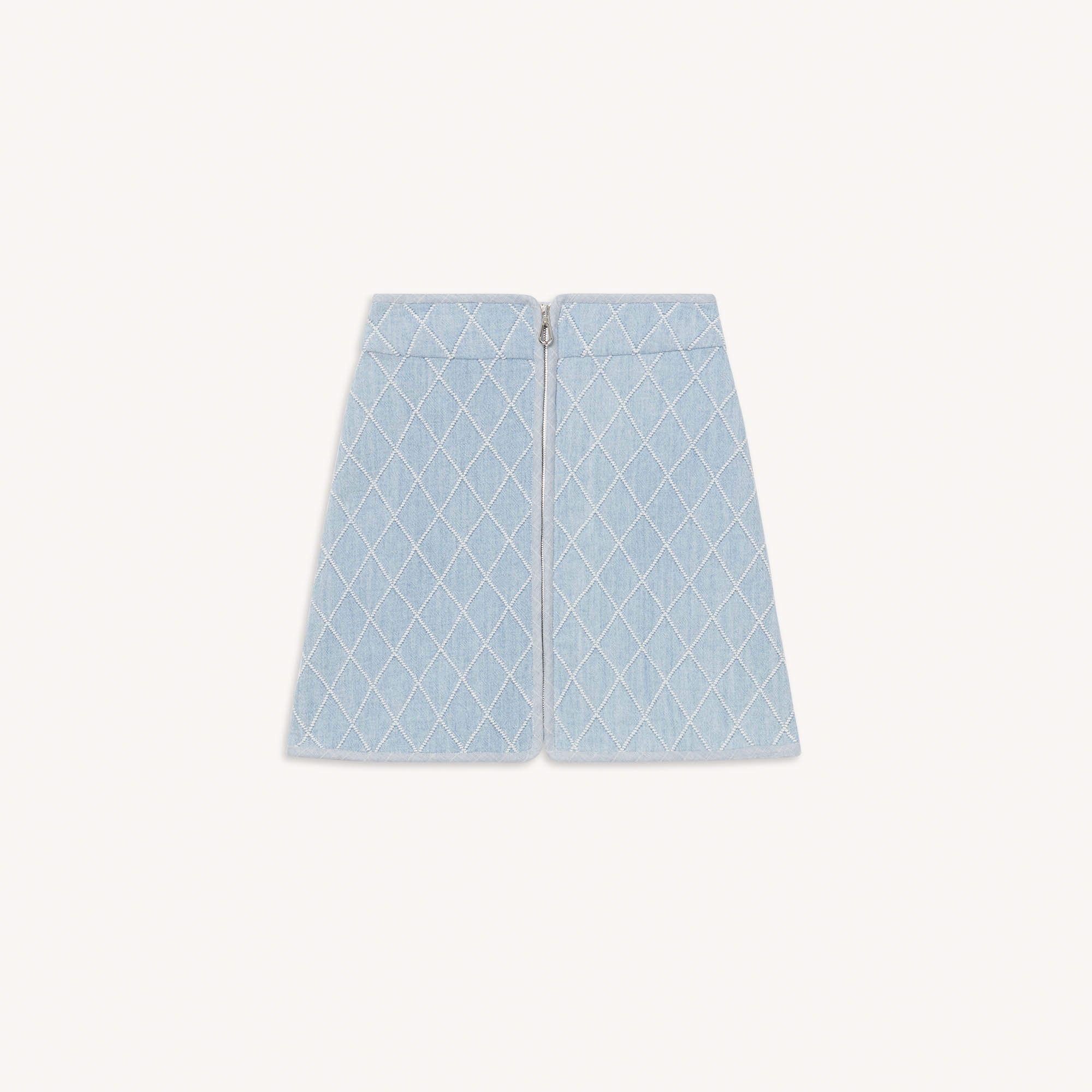 Short skirt with topstitching - 1