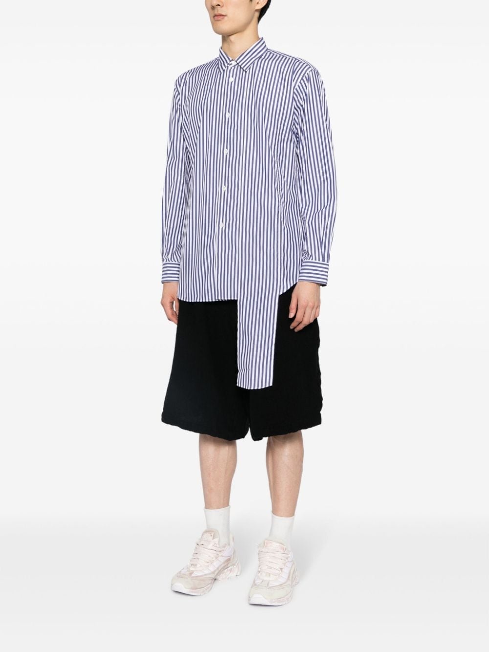 striped layered cotton shirt - 3