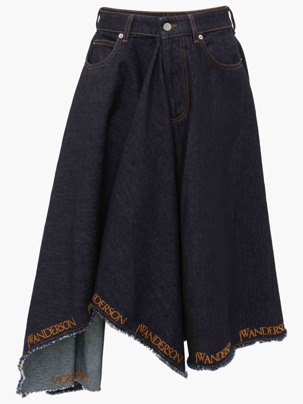ASYMMETRIC LOGO HEM SKIRT - 1
