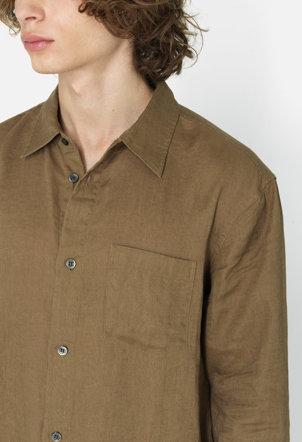 LINEN CLOAK BUTTON UP - 6