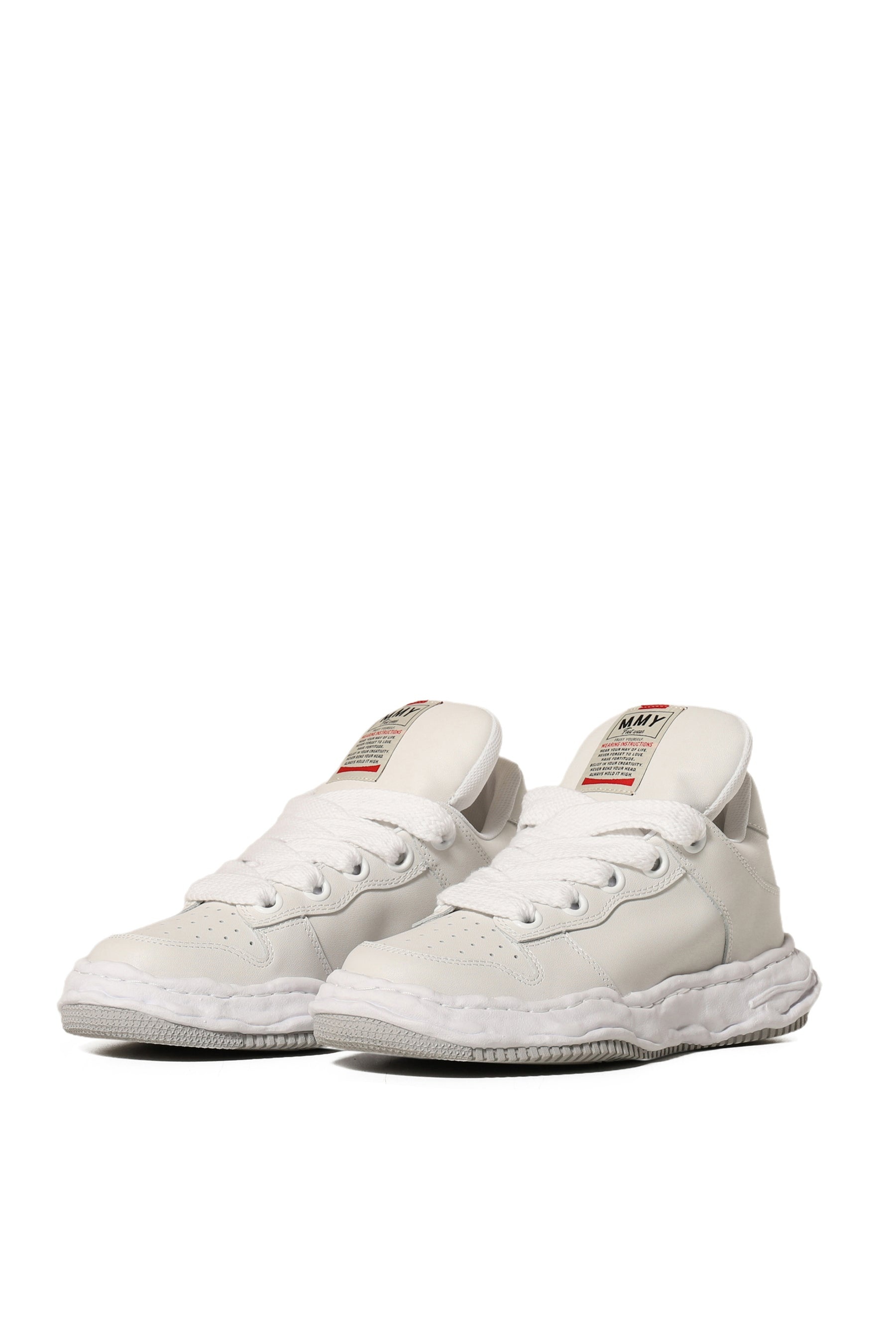 WAYNE LOW LEATHER PUFFER / WHT - 6