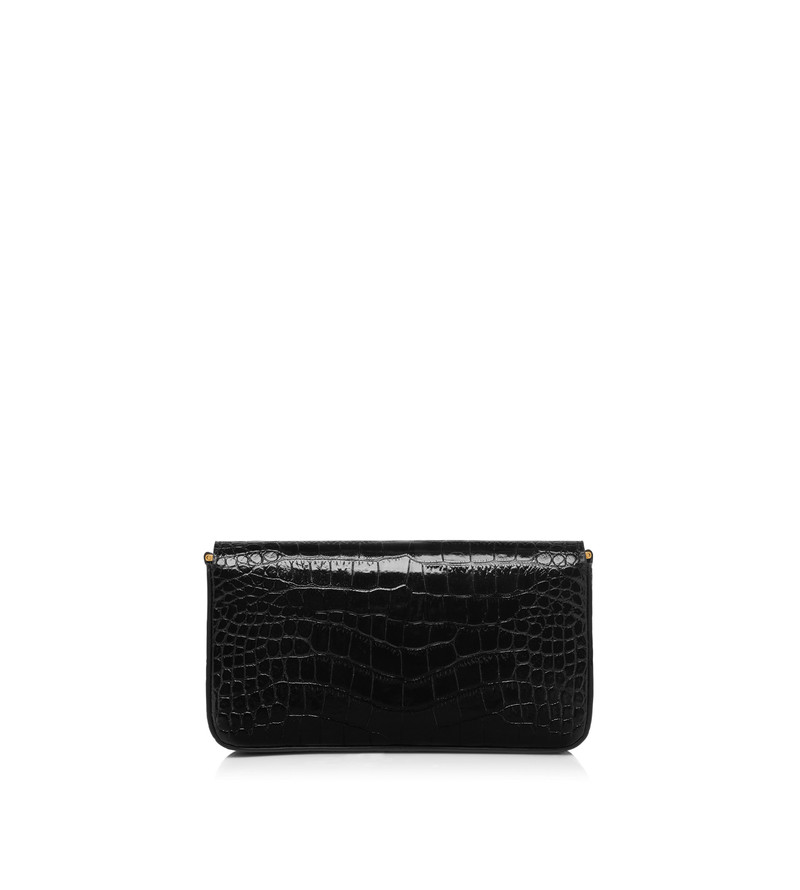 SHINY STAMPED CROCODILE LEATHER WALLIS MINI BAG 3