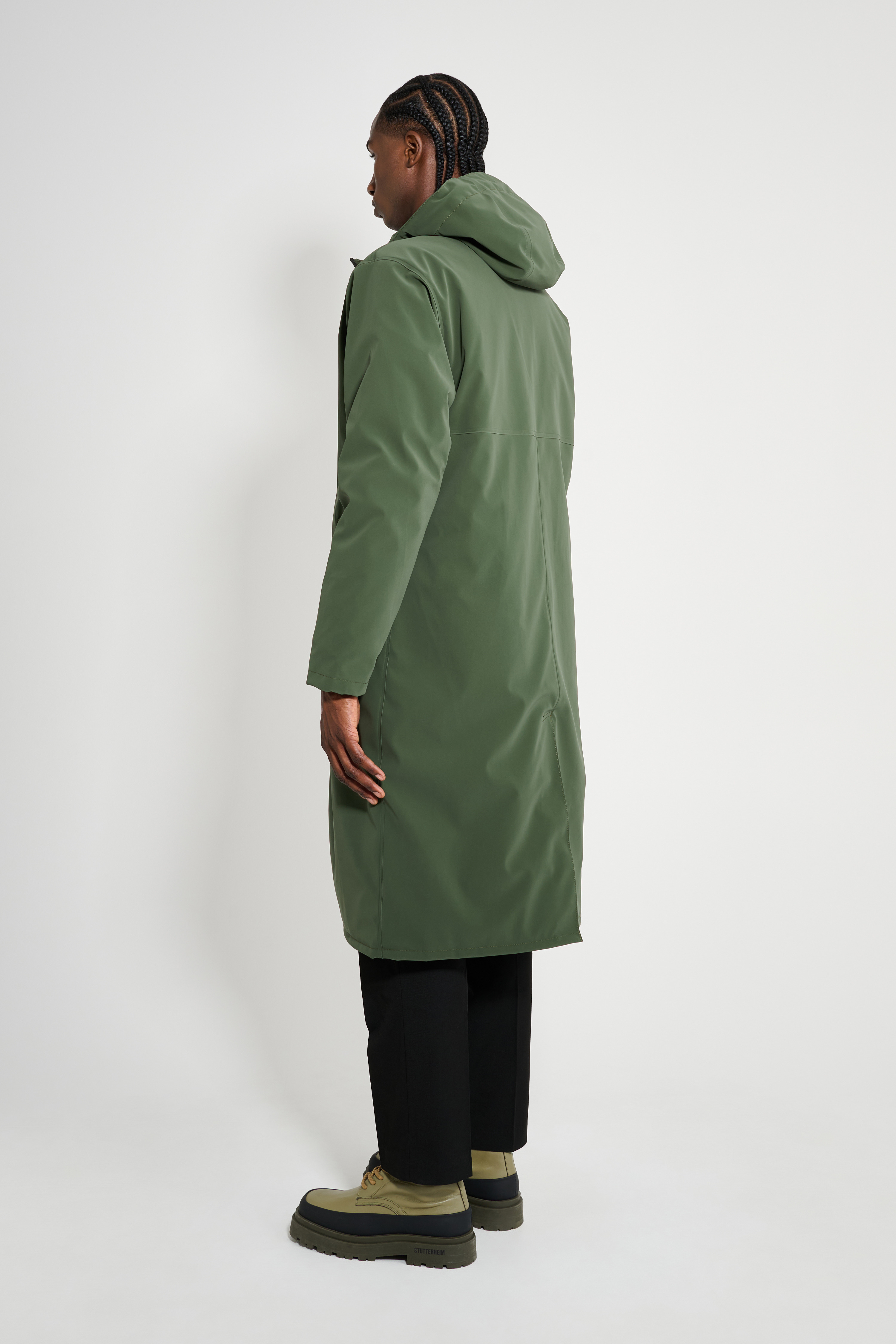 Stockholm Long Matte Winter Coat Green - 4