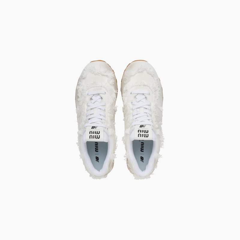 Miu Miu 574 New Balance x Miu Miu denim sneakers outlook