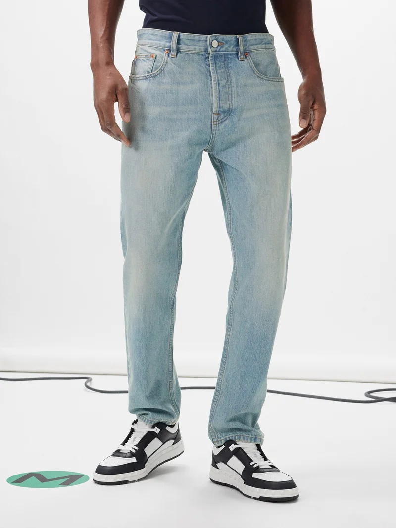 Straight fit washed jeans - 1