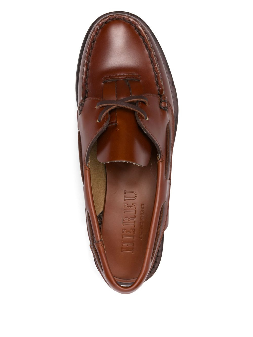 Hereu Women Saler Leather Slingback Loafers - 3
