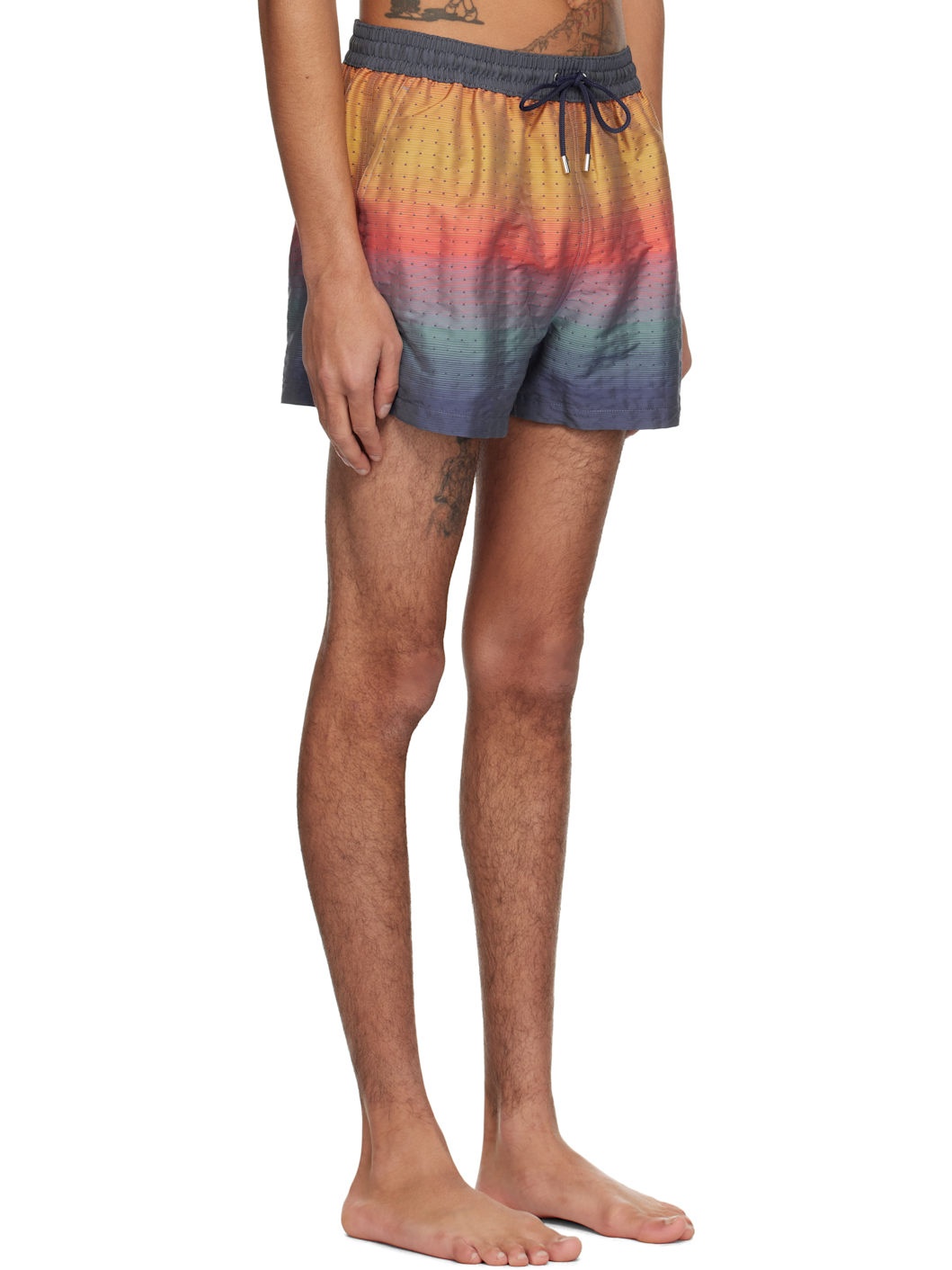 Multicolor Artist Stripe Swim Shorts - 2