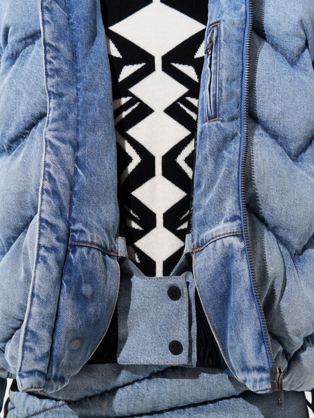 denim puffer jacket - 6