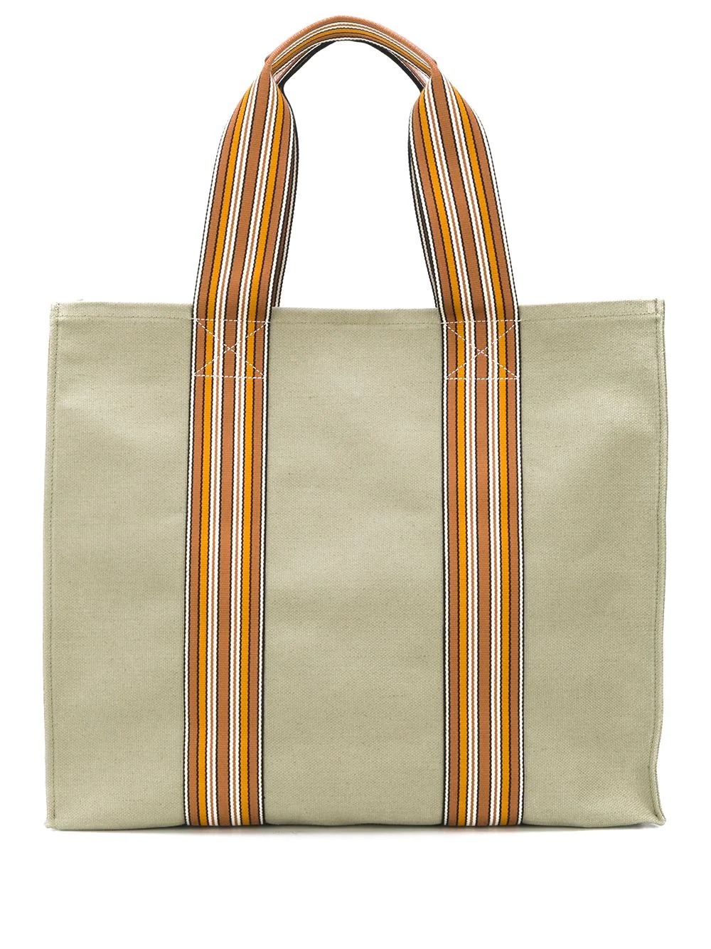 striped straps tote - 1