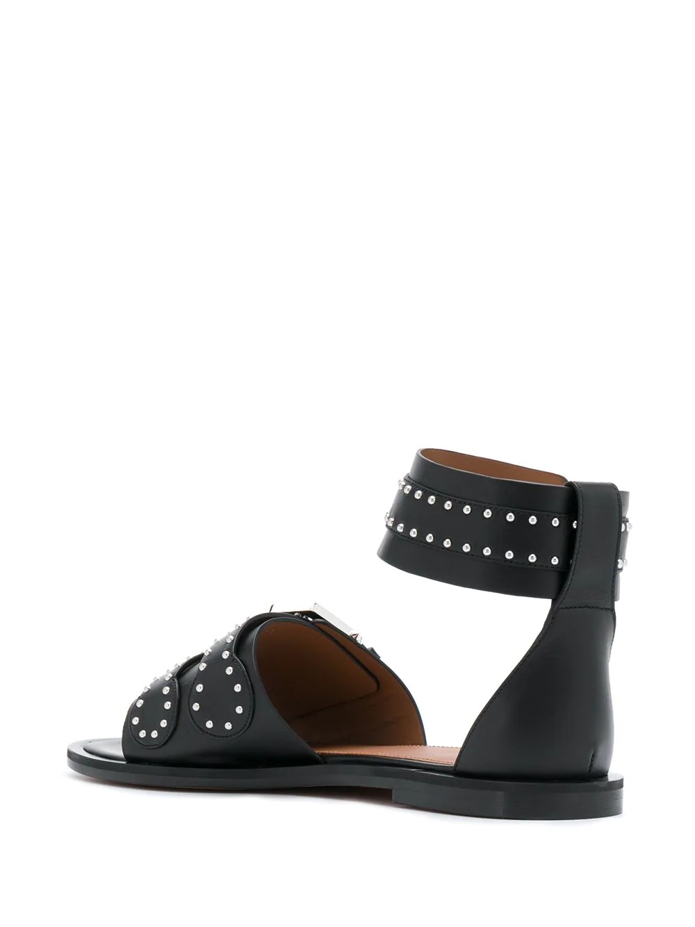 studded buckled flat sandals - 3