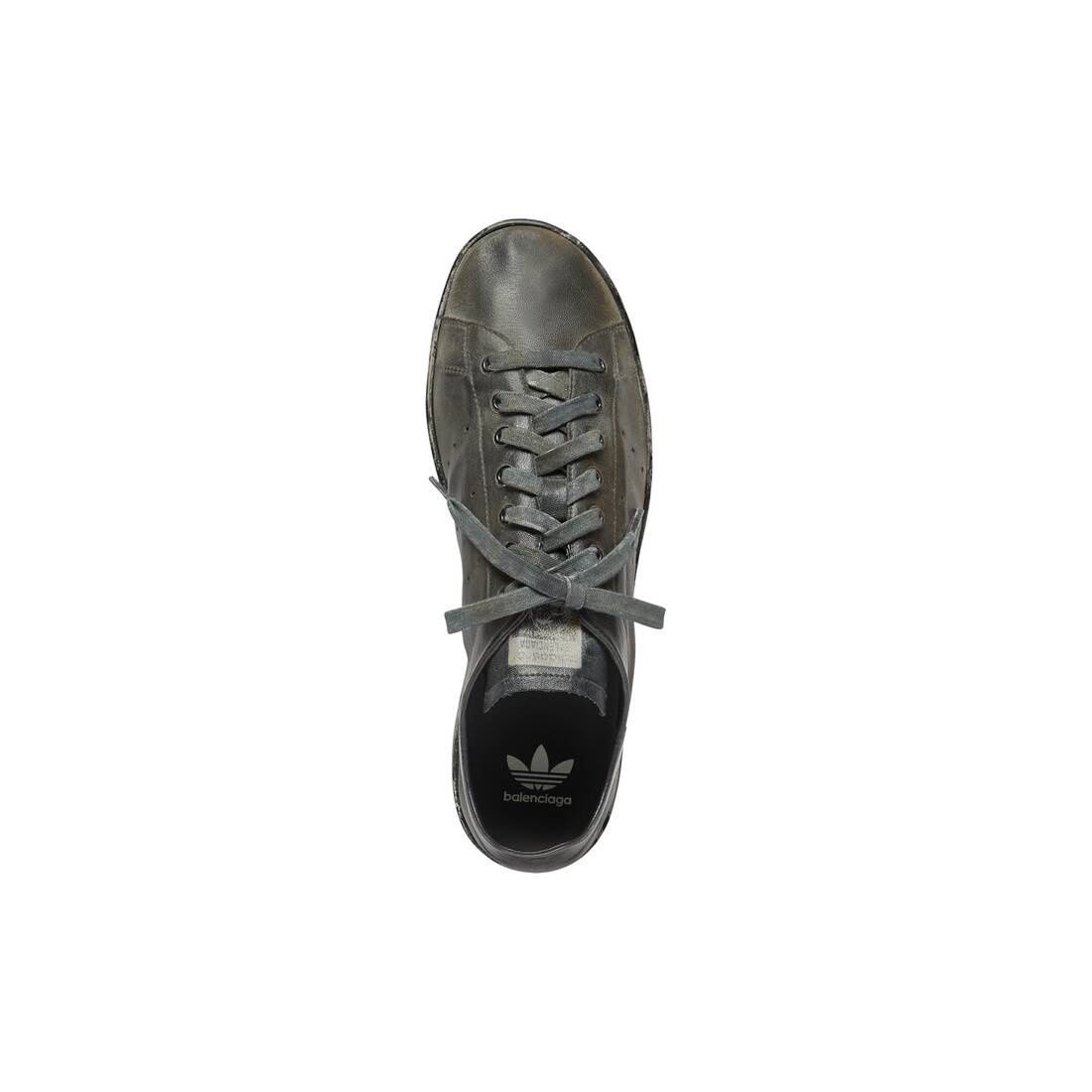 Women's Balenciaga / Adidas Stan Smith Worn-out Sneaker in Black - 5