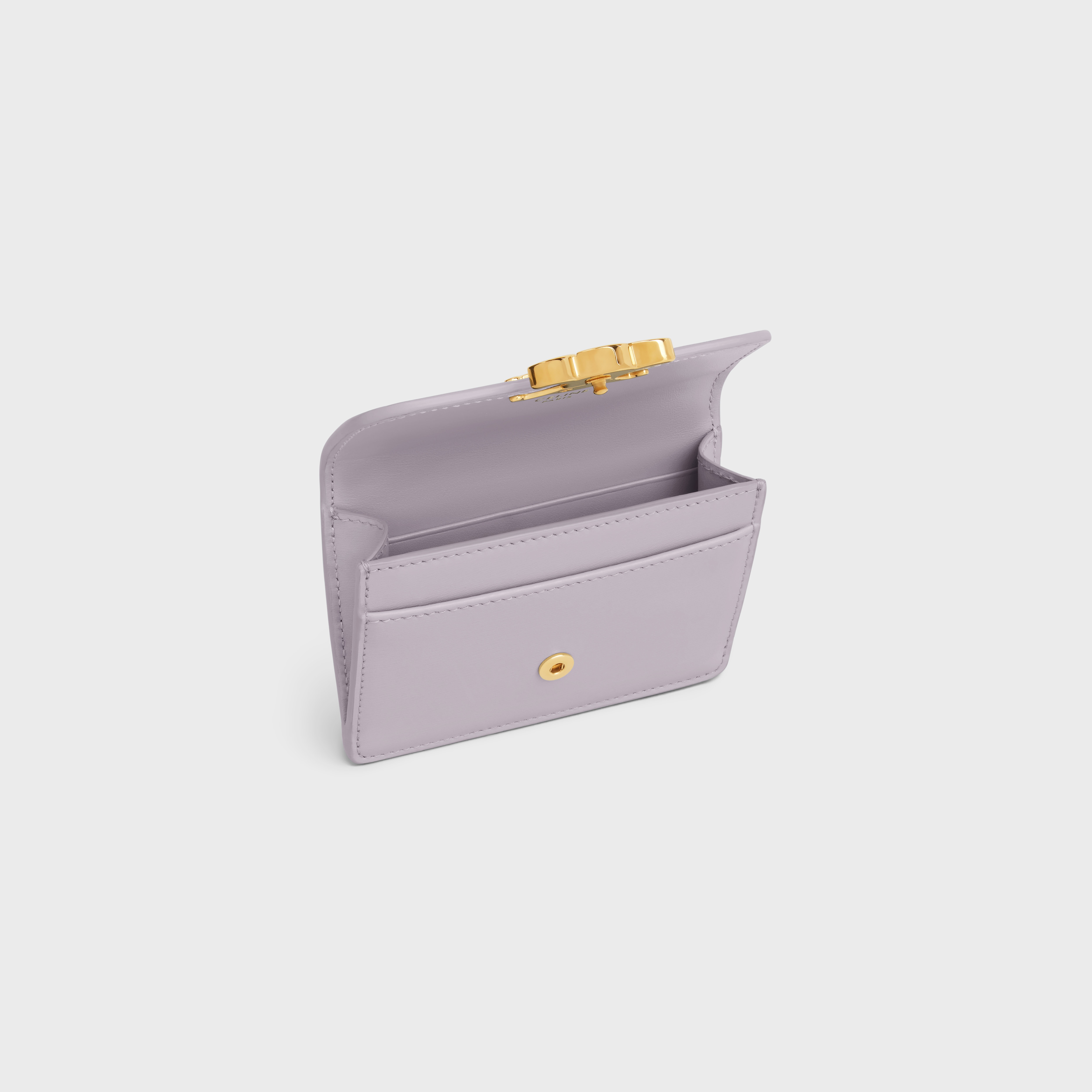 CARD HOLDER WITH FLAP TRIOMPHE in Shiny calfskin - 4