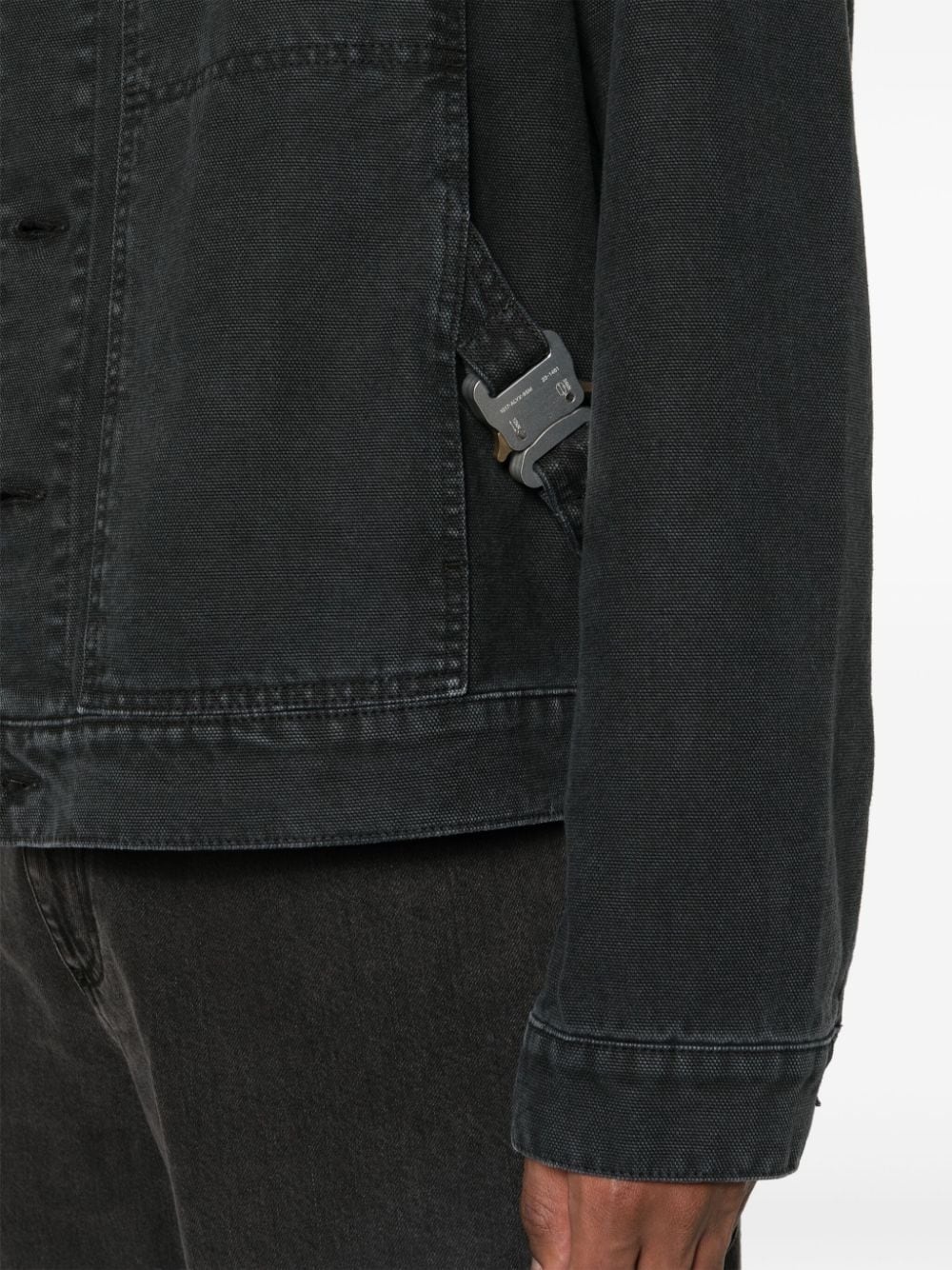 buckle-detailed cotton shirt jacket - 5