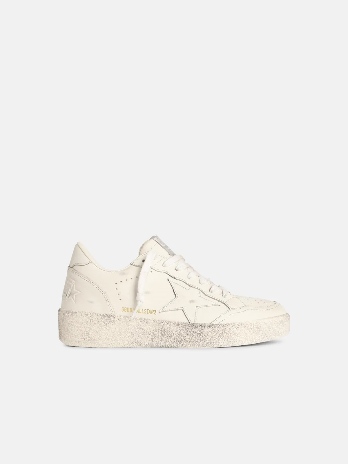 'BALL-STAR 2' WHITE LEATHER SNEAKERS - 1