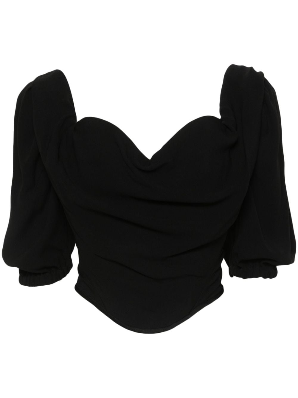 Orb-plaque crepe corset top - 1