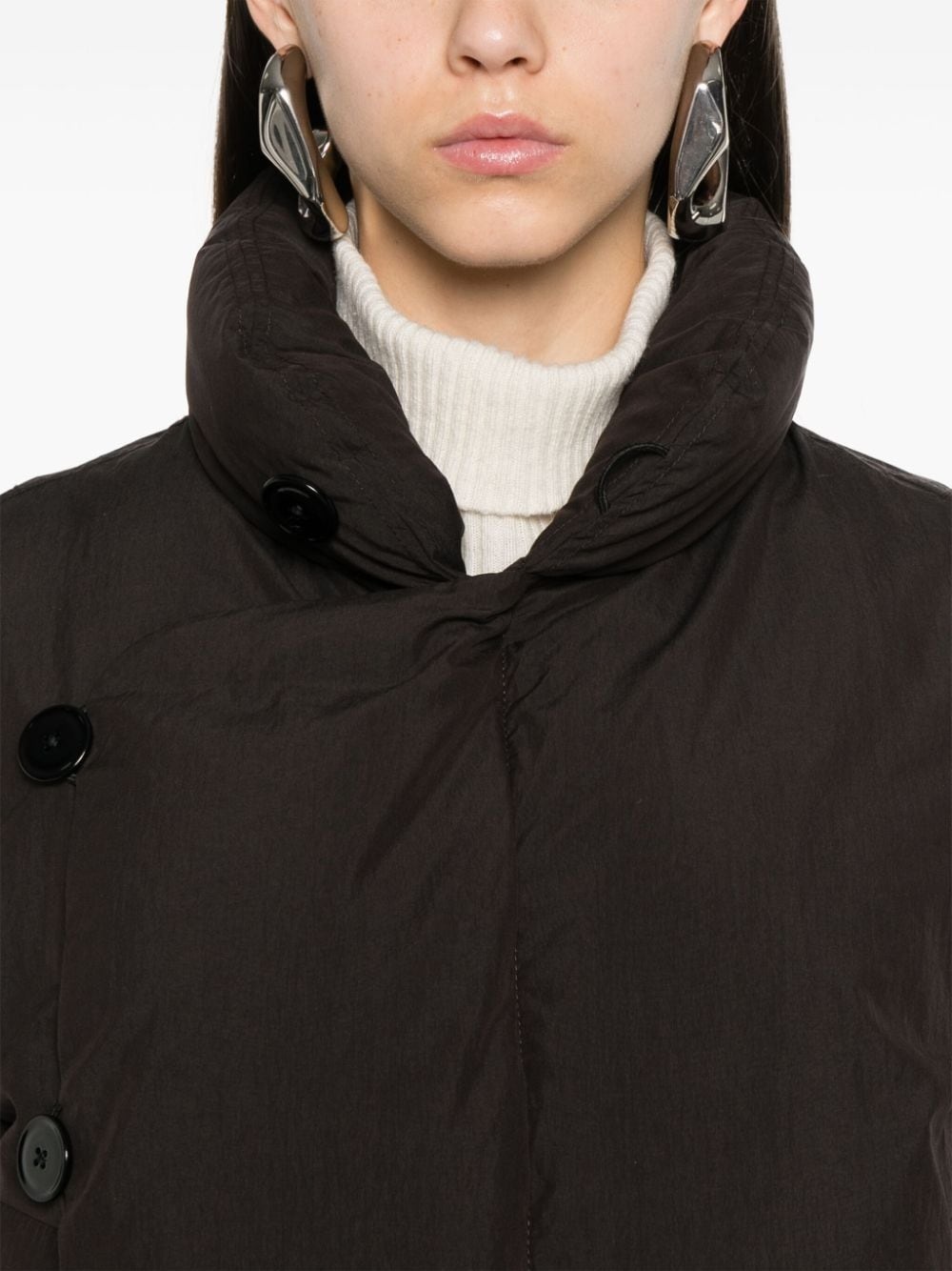 stand-up collar puffer jacket - 5