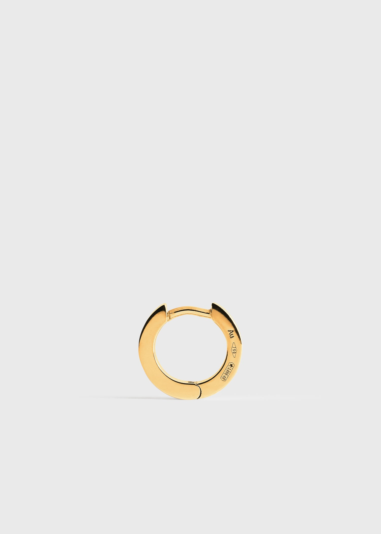 Bezel diamond hoops 18kt gold - 5