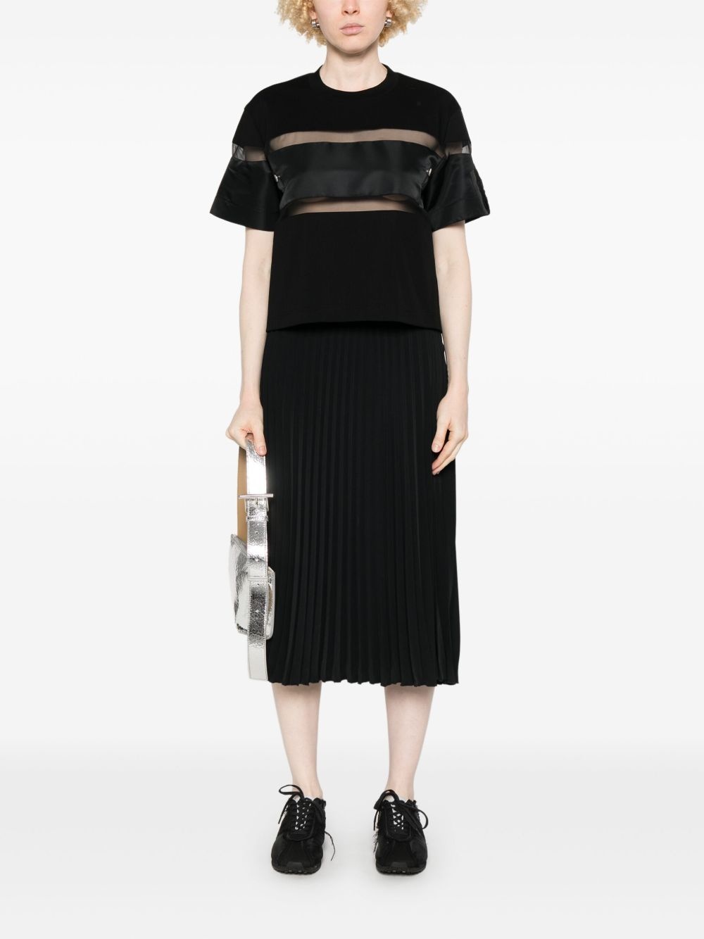 sheer-panels T-shirt - 2