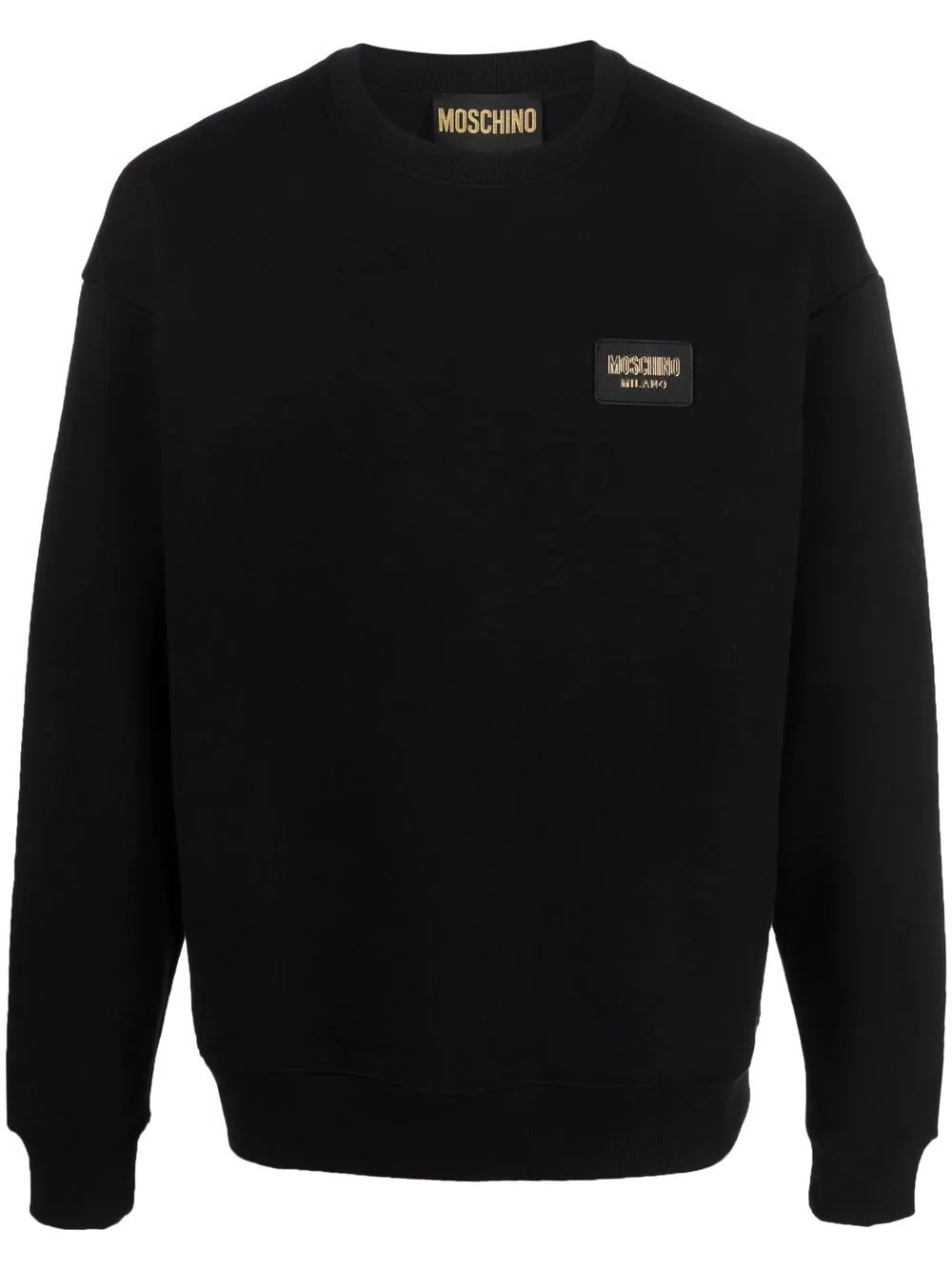 logo-patch cotton sweatshirt - 1