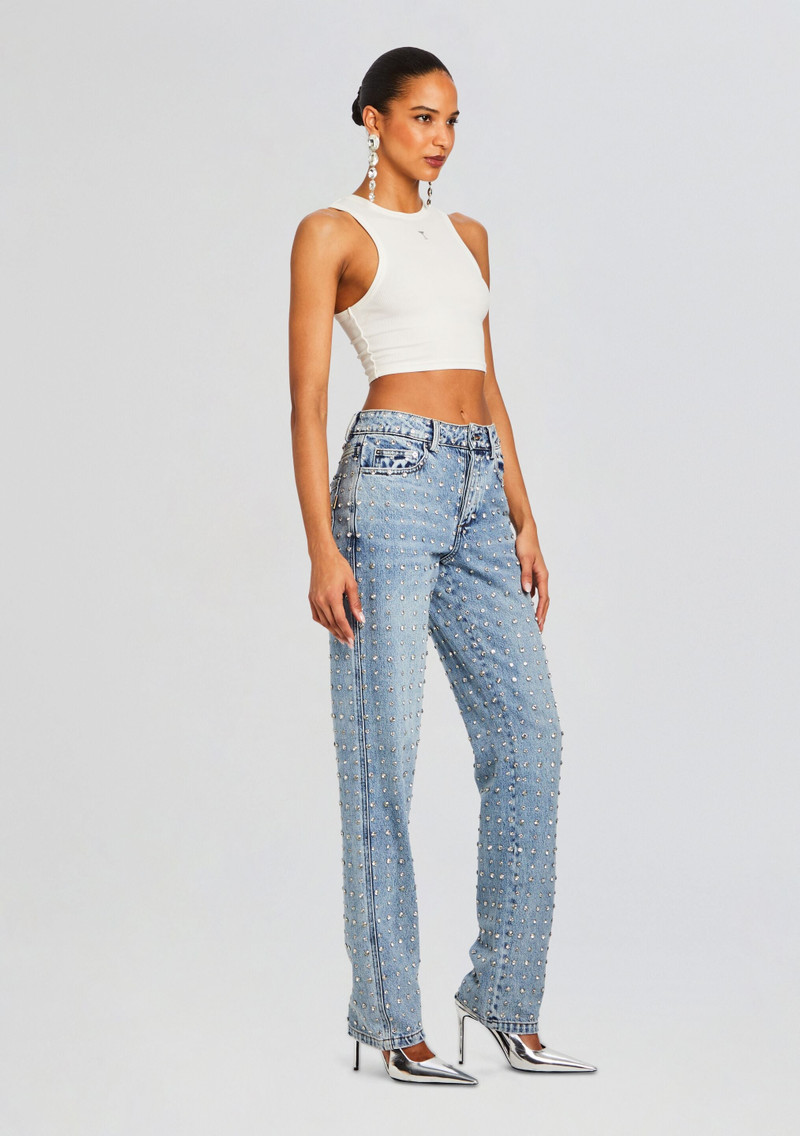 VERO EMBELLISHED DENIM PANT 3