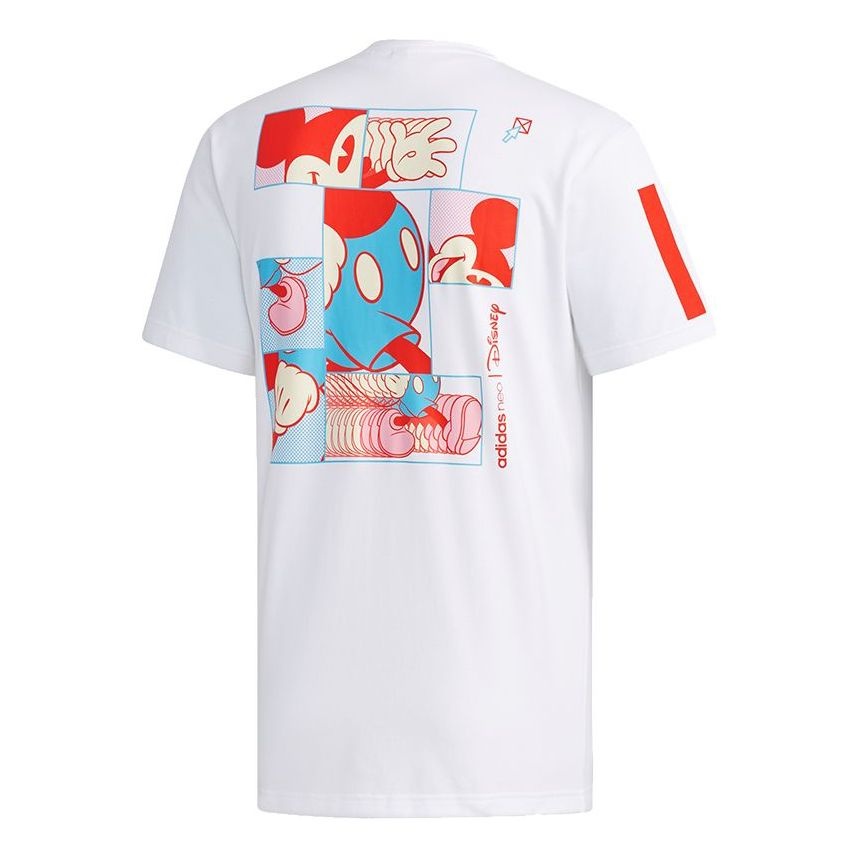 adidas neo Mcky&mnn T1 Casual Sports Mickey Pattern Short Sleeve White EI4542 - 2