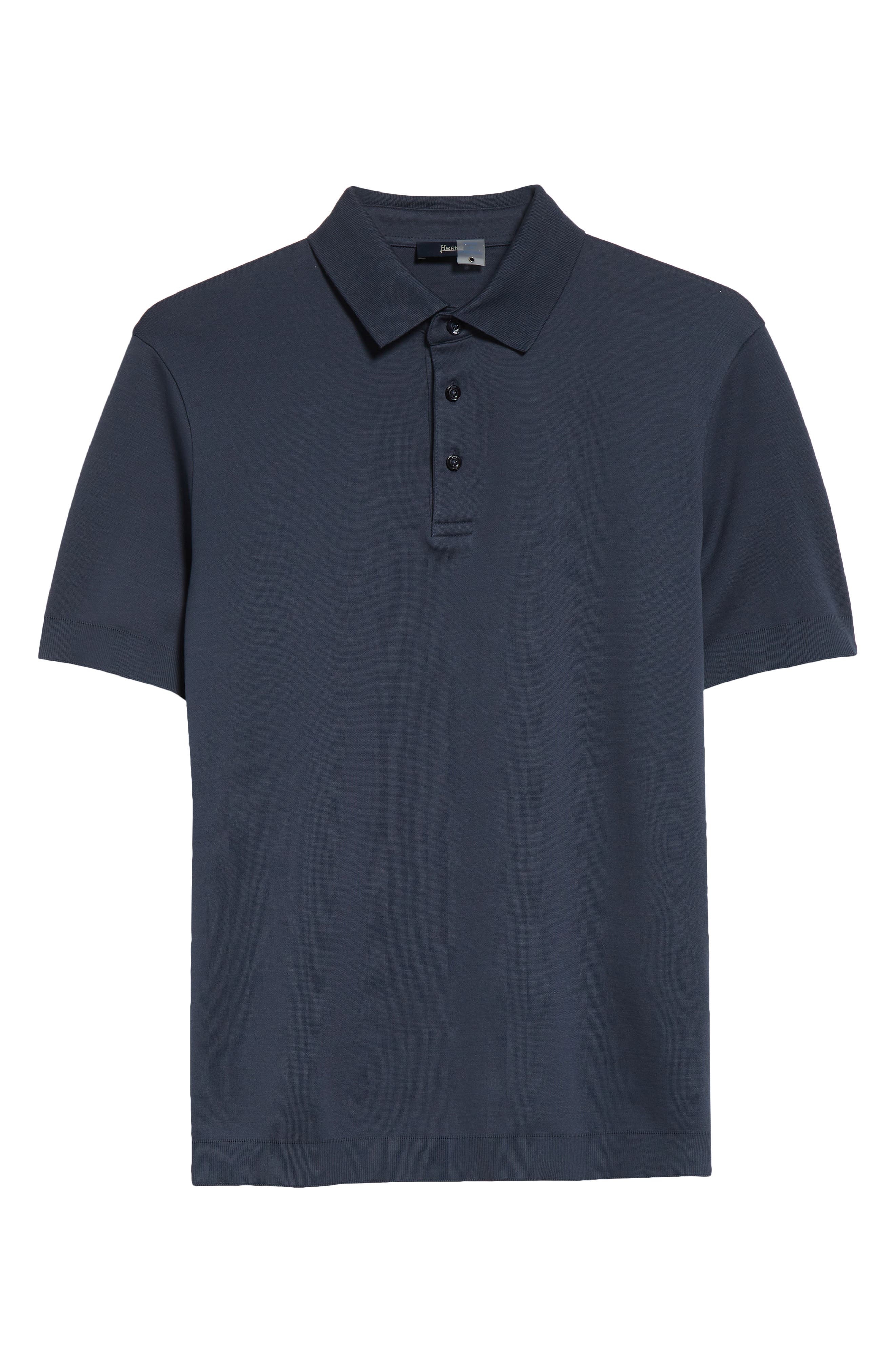 Herno Cotton Piqué Polo in Blue at Nordstrom - 5
