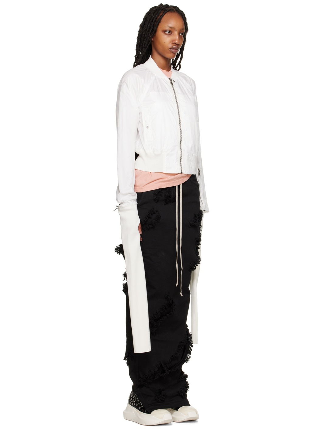 White Gauntlet Faun Bomber Jacket - 2