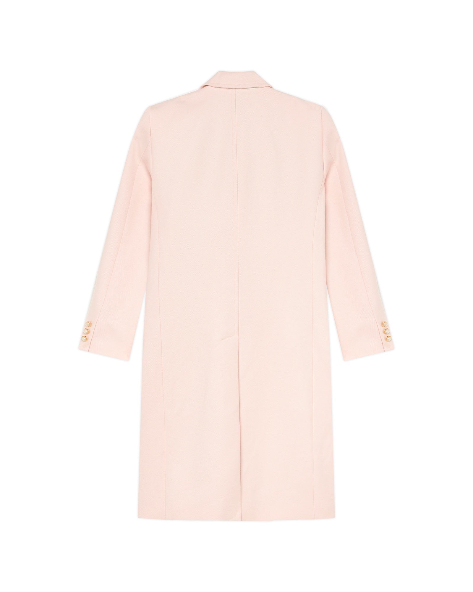 Pink Nativa Wool Double Breasted Overcoat - 2