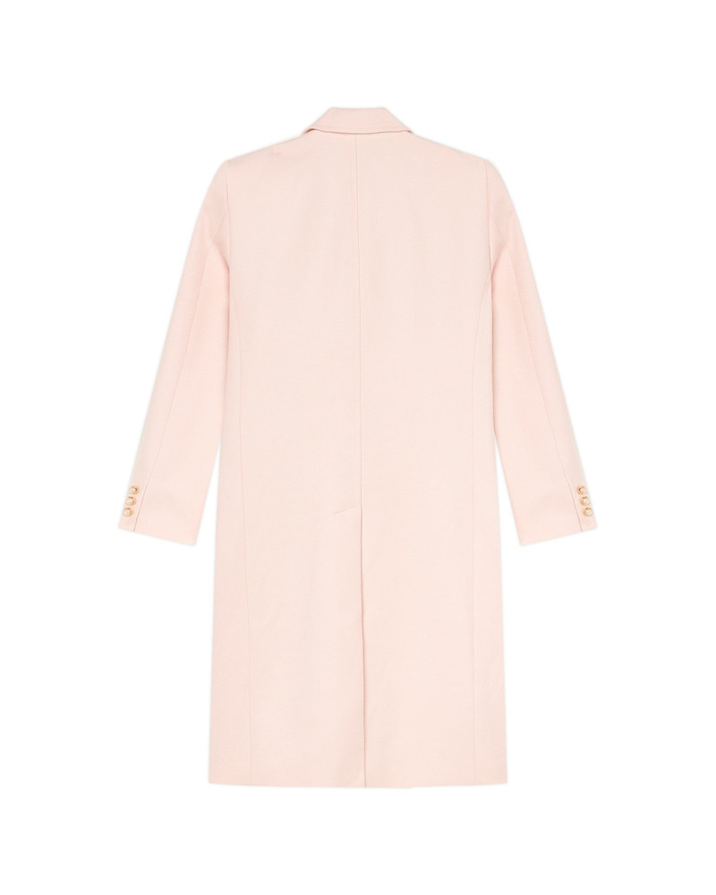 CASABLANCA Pink Nativa Wool Double Breasted Overcoat outlook