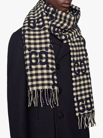 GUCCI GG jacquard wool scarf outlook