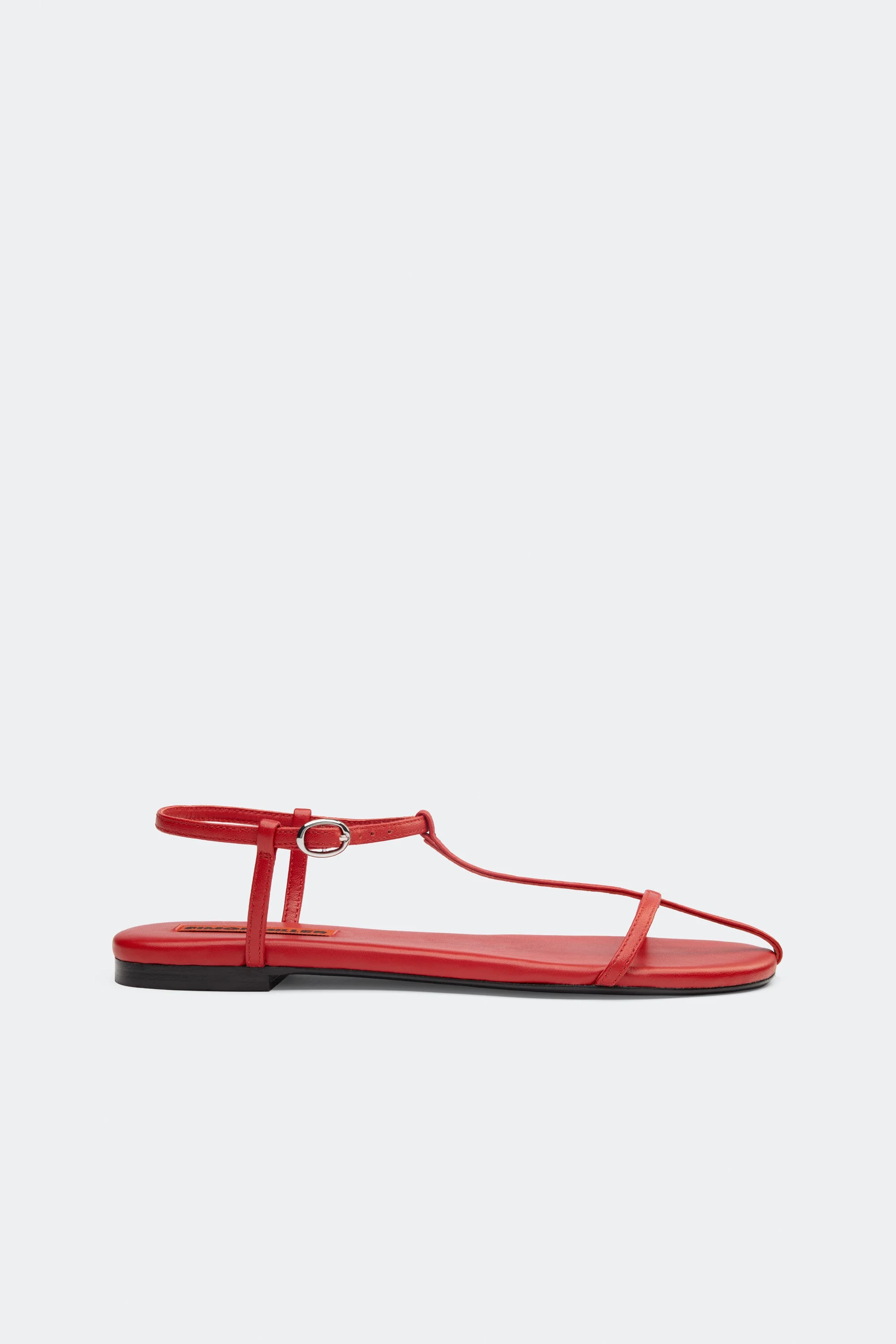 Cage Flat Sandal In Lucky Red - 1