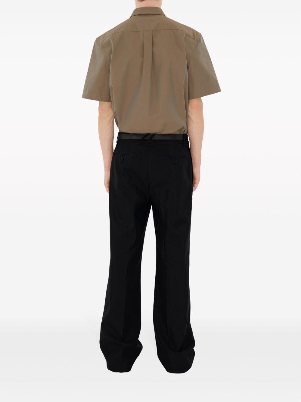 flap-pocket cotton shirt - 4