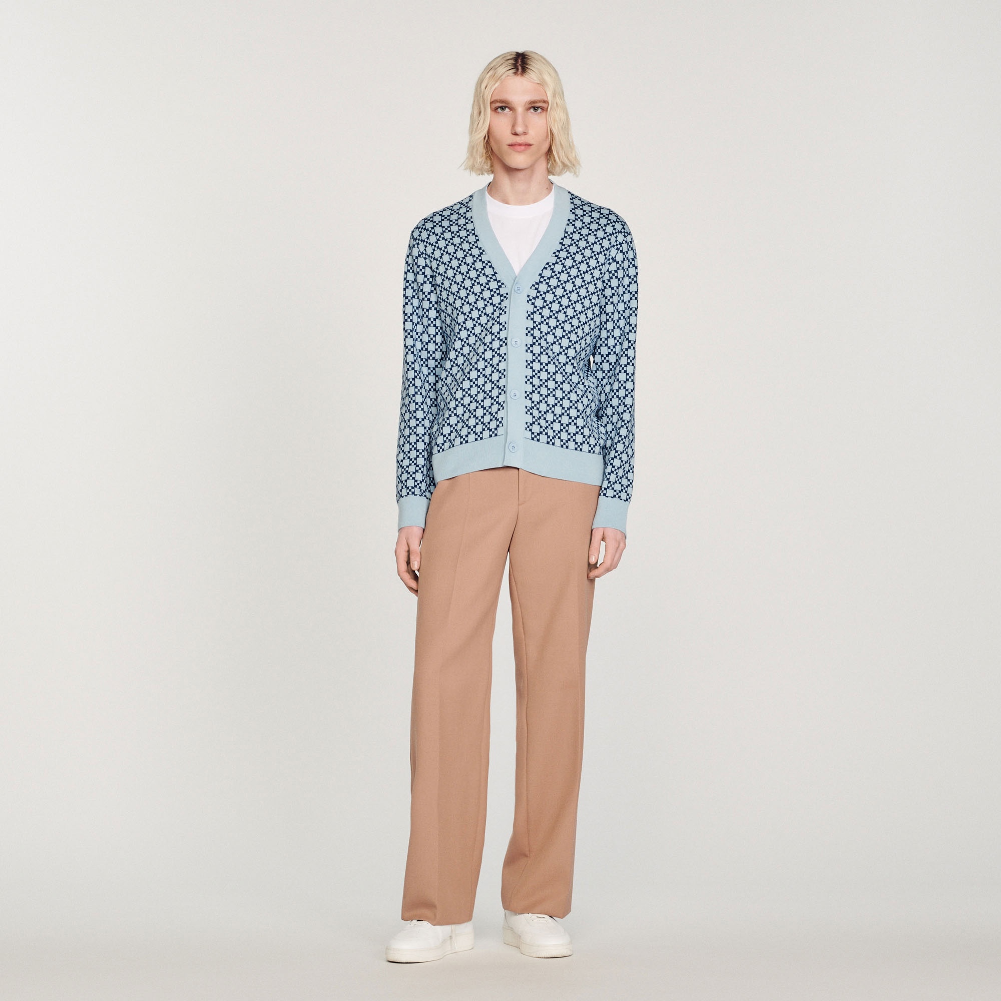 Square Cross jacquard cardigan - 2