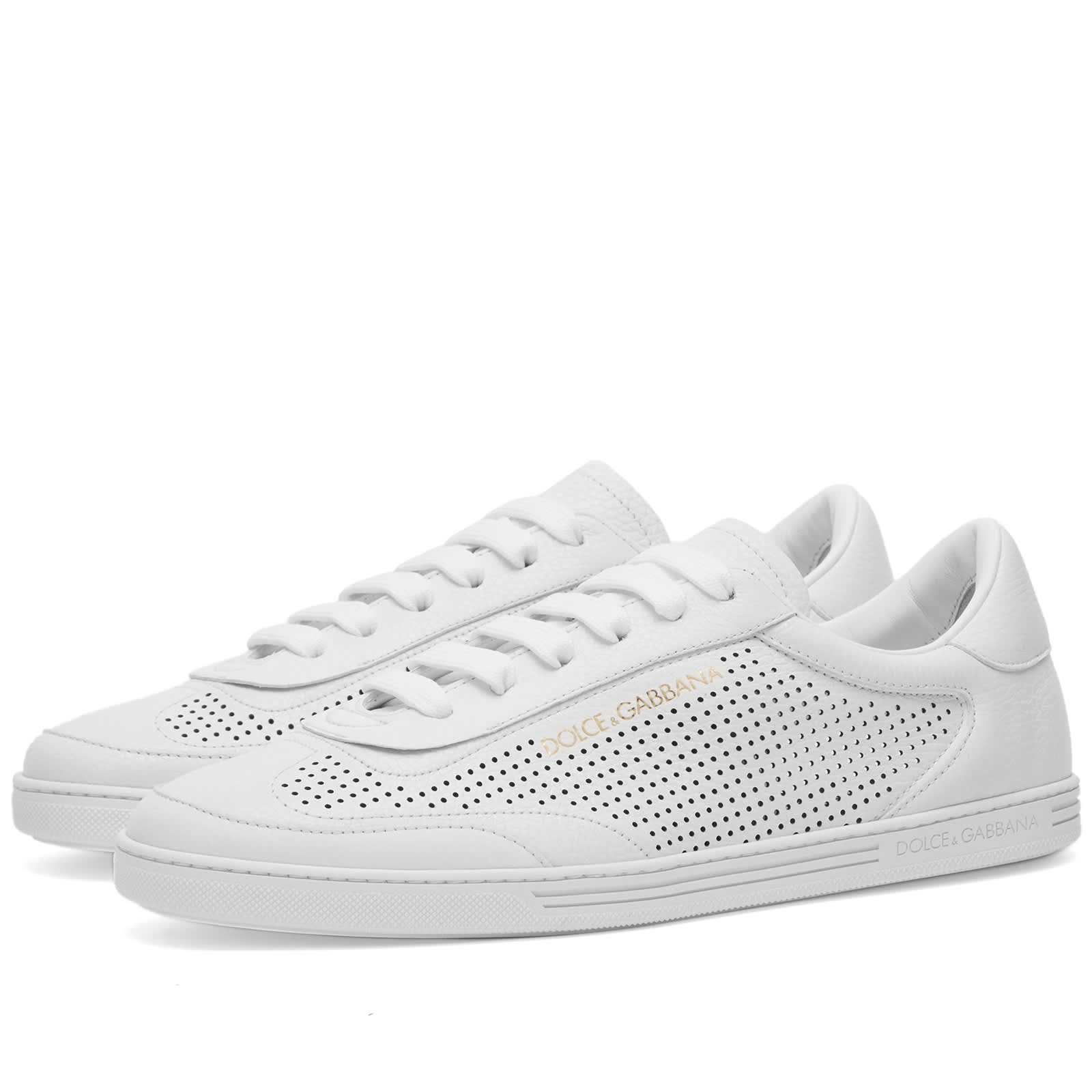 Dolce & Gabbana Saint Tropez Perforated Leather Sneaker - 1