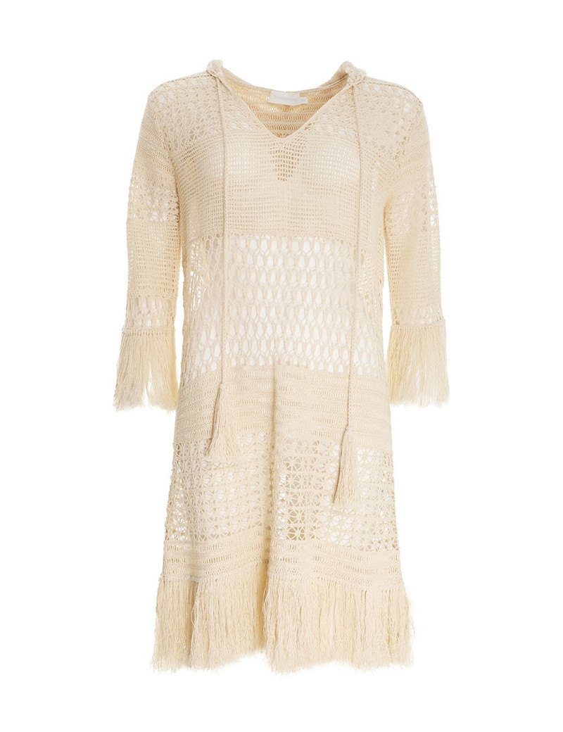 LAUREL KNIT FRINGE PONCHO 1