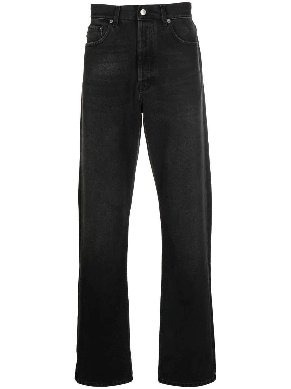 logo-patch straight-leg jeans - 1