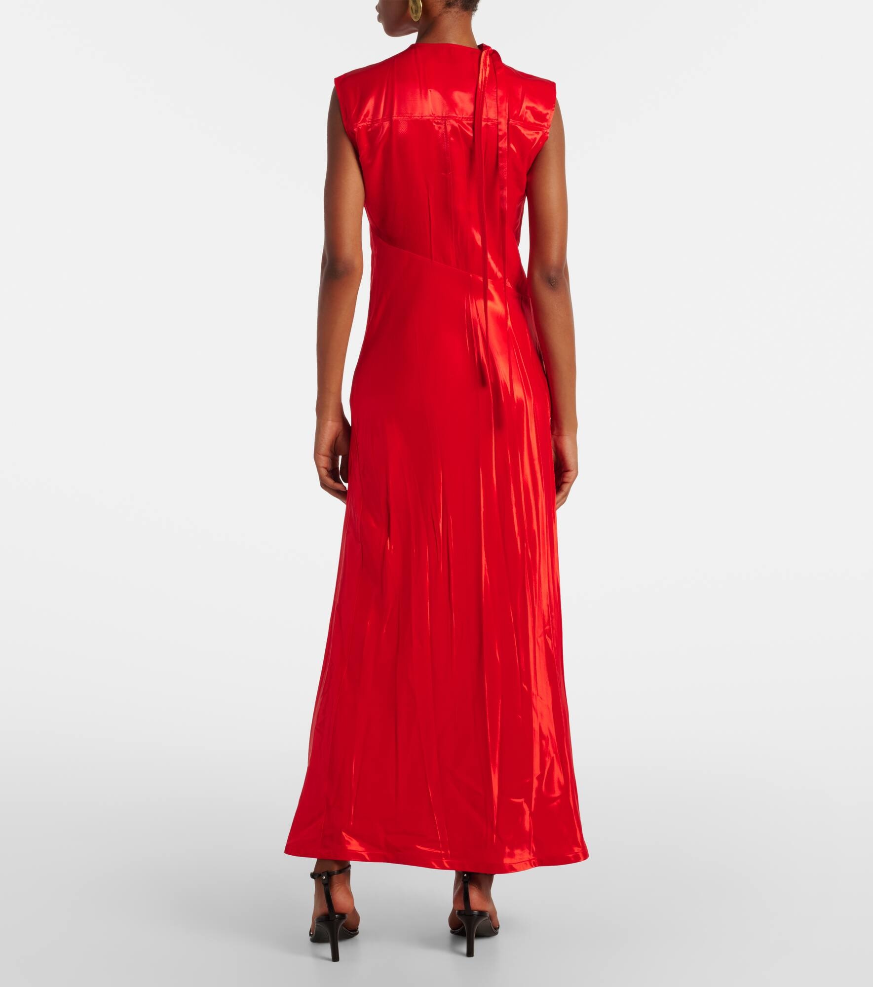 Satin midi dress - 3