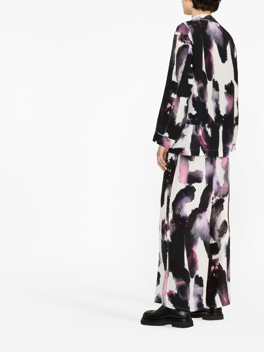 graphic-print straight-leg trousers - 3