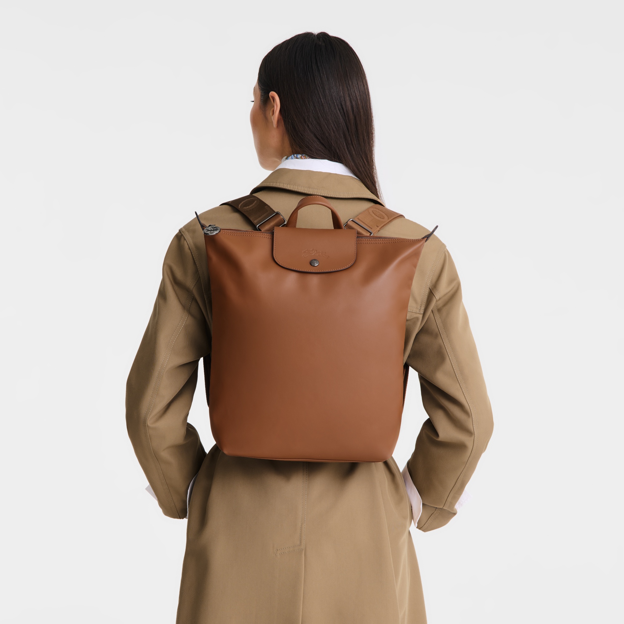 Longchamp Le Pliage Xtra M Backpack Cognac - Leather | REVERSIBLE