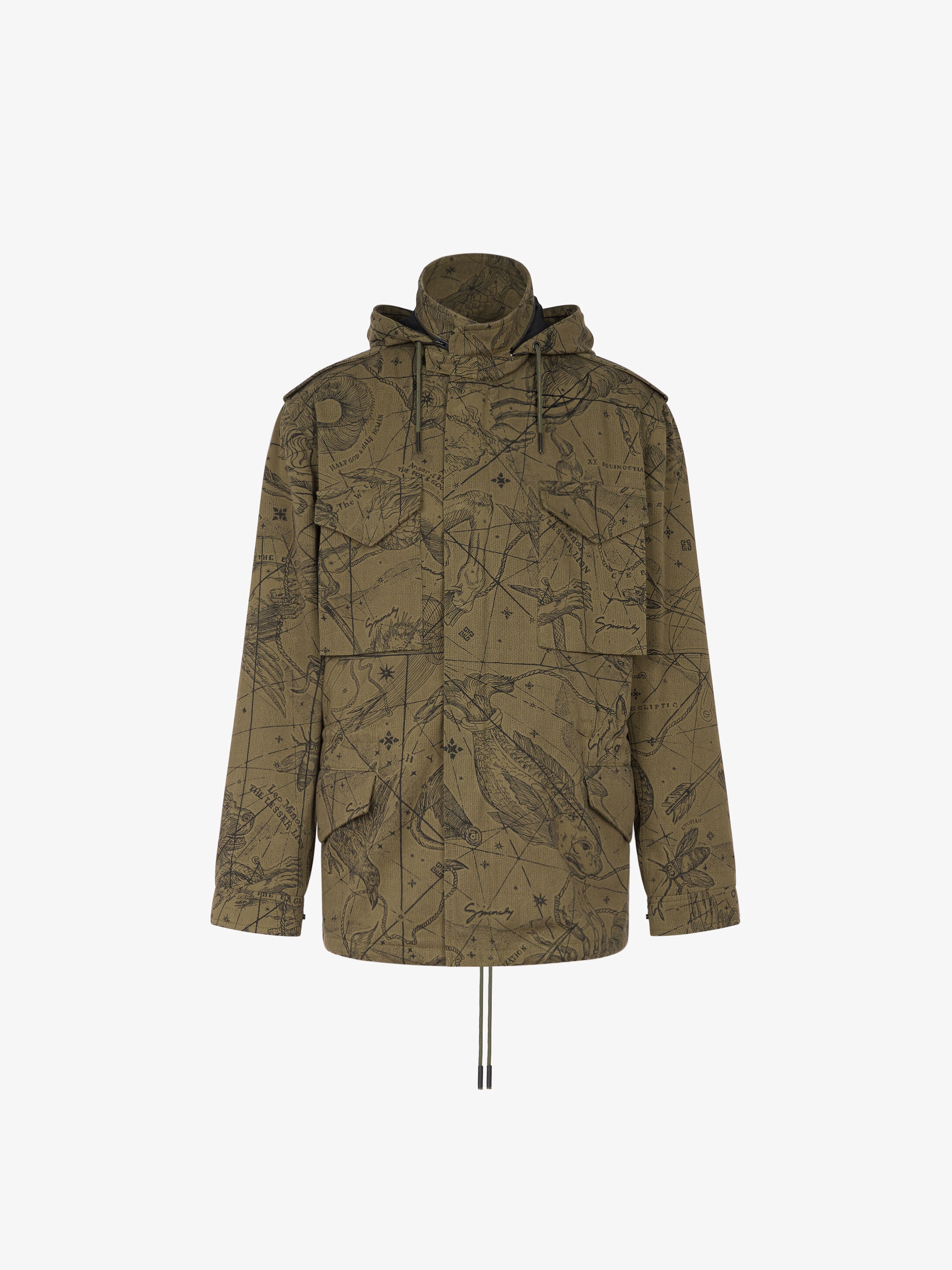 Astral printed multipockets parka - 1