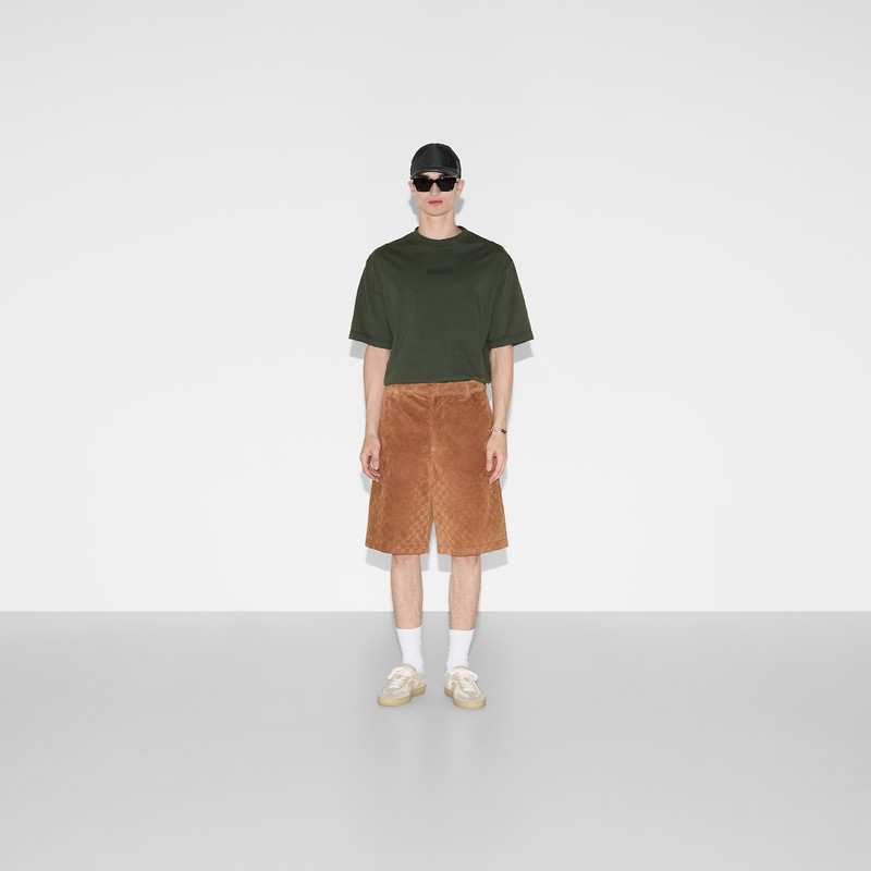 GUCCI Embroidered cotton jersey T-shirt outlook