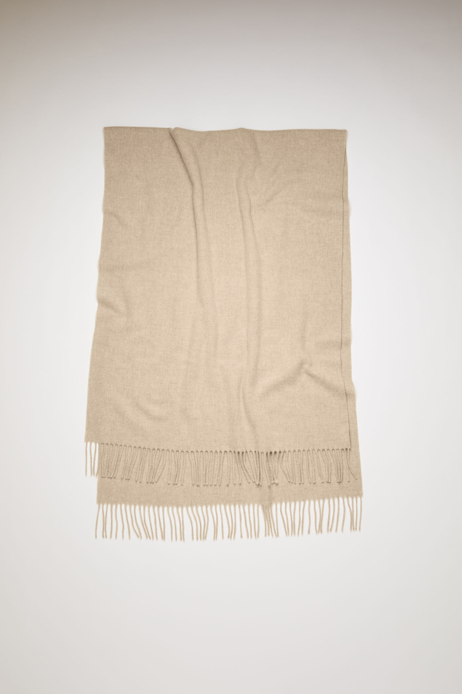 Oversized wool scarf oatmeal melange - 2