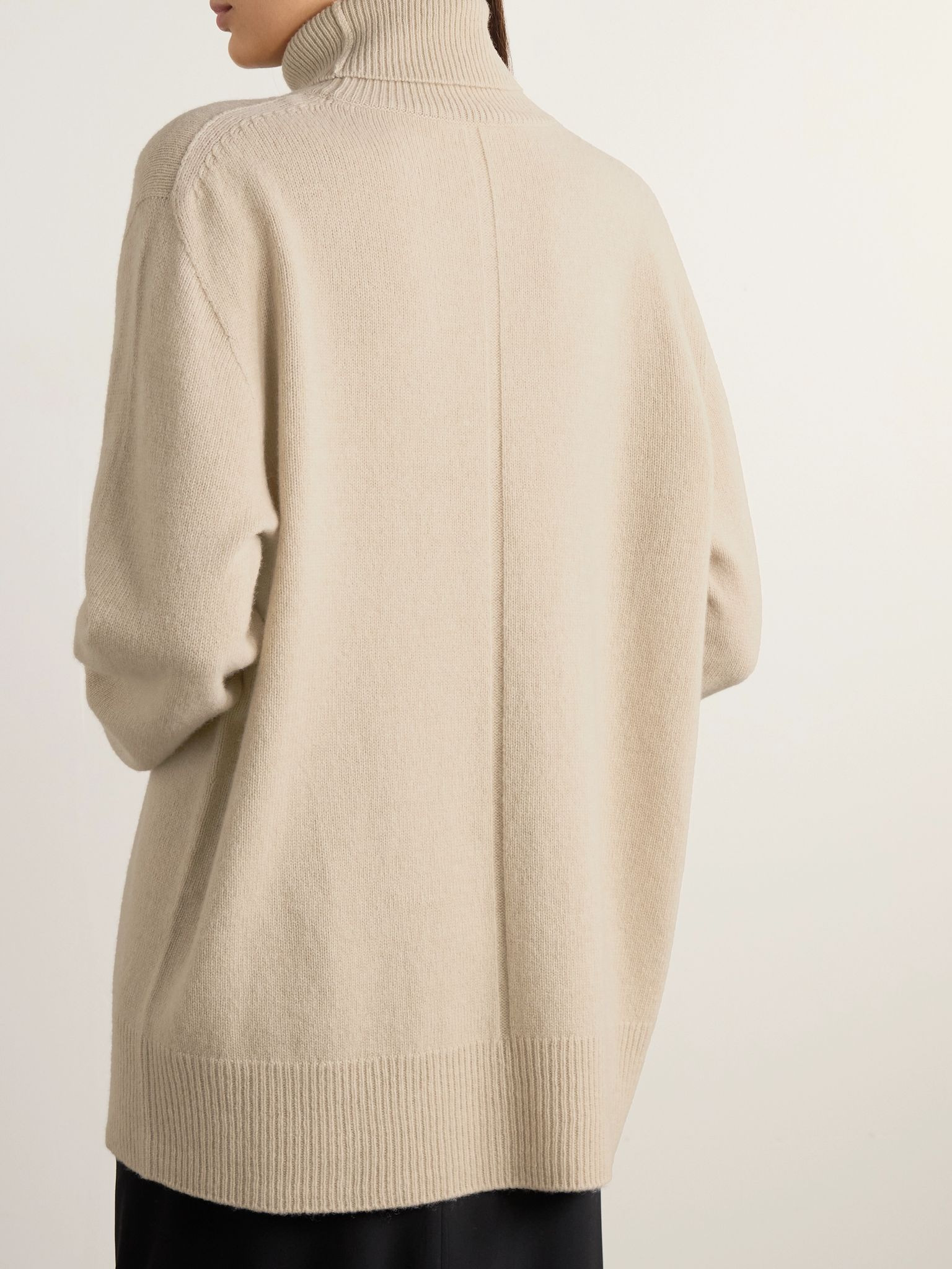 Stepny oversized wool and cashmere-blend turtleneck sweater Sand - 3