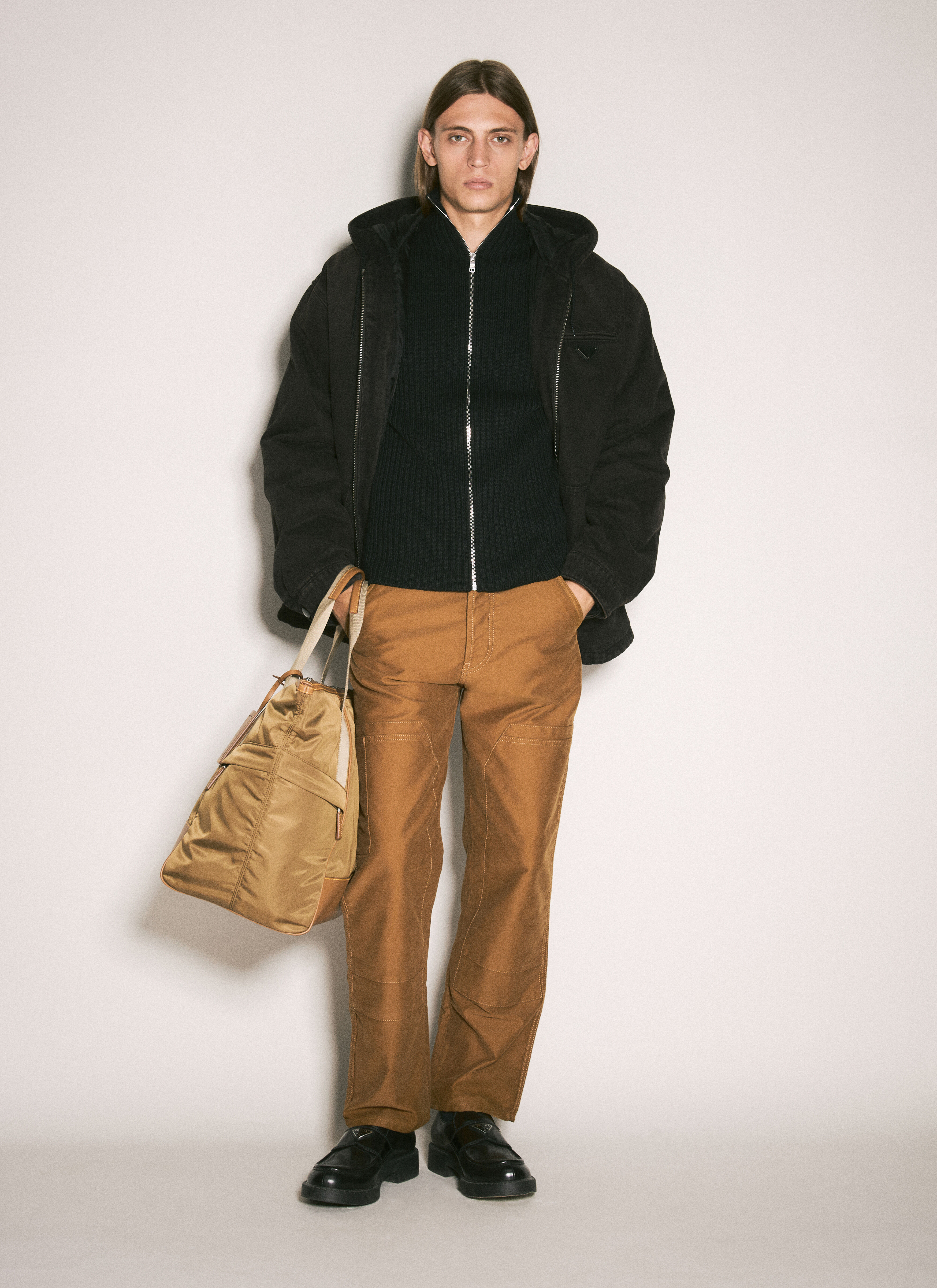 RIbbed Wool Zip-Up Cardigan - 2