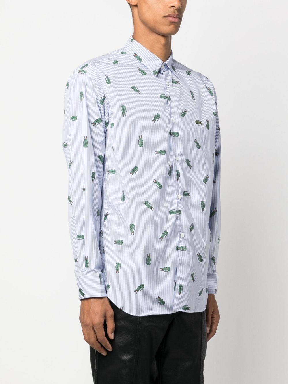 x Lacoste logo striped shirt - 3