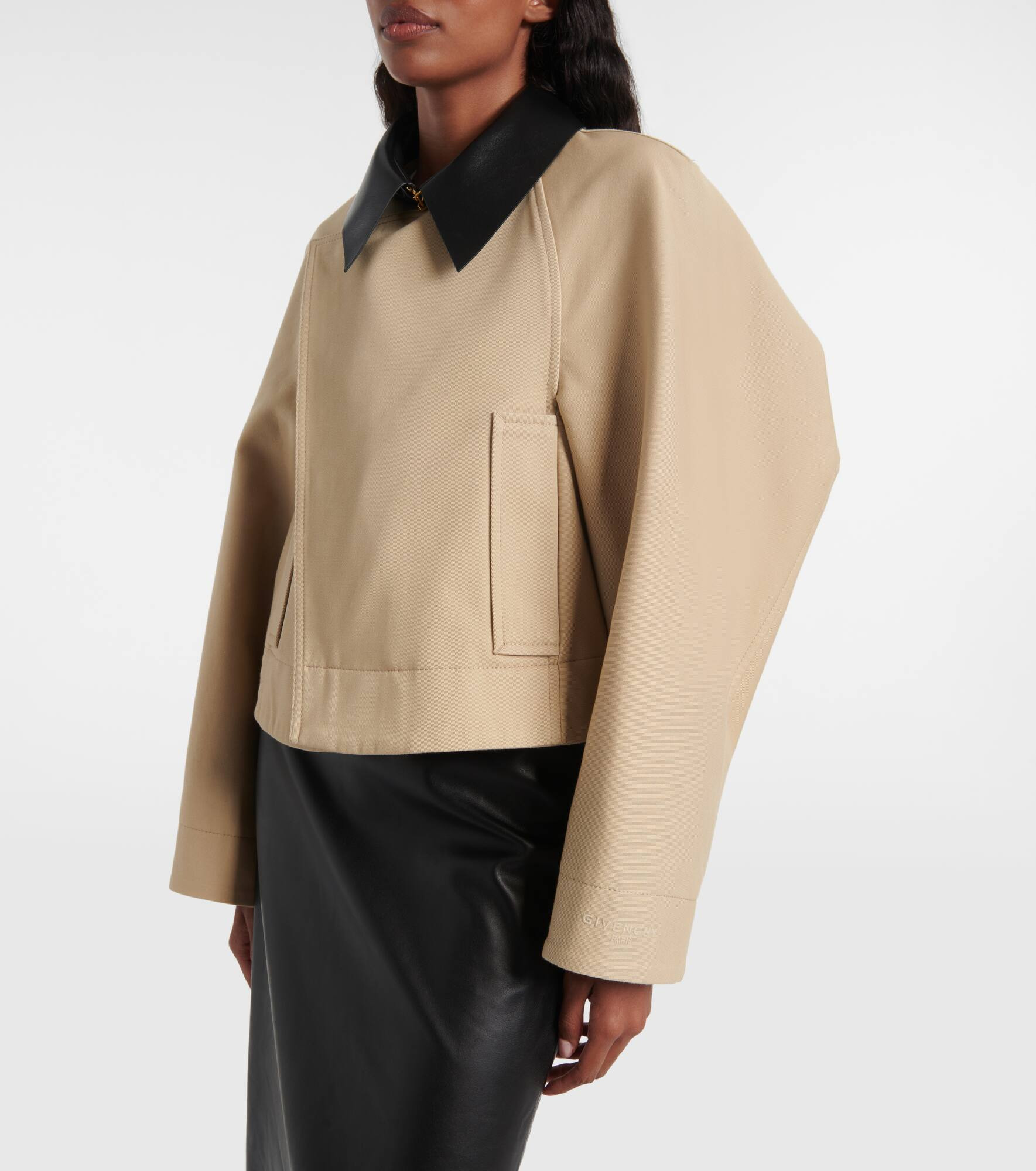 Cropped cotton and wool jacket - 7